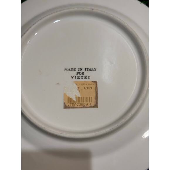 VIETRI PESCI COLORATI Fish Plates Handpainted In Italy Salad Plates Set of (2) - Picture 3 of 8